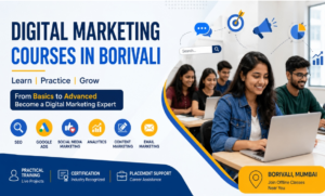 digital marketing course guide with students, online learning , seo , social media